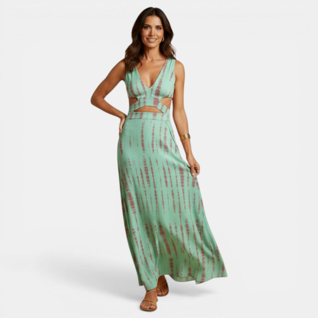 Vestido Largo Tie-Dye Mujer con Abertura