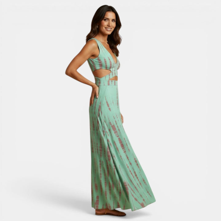 Vestido Largo Tie-Dye Mujer con Abertura