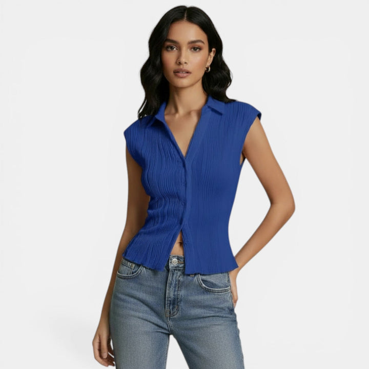 Chaleco Punto Mujer Slim Escote V