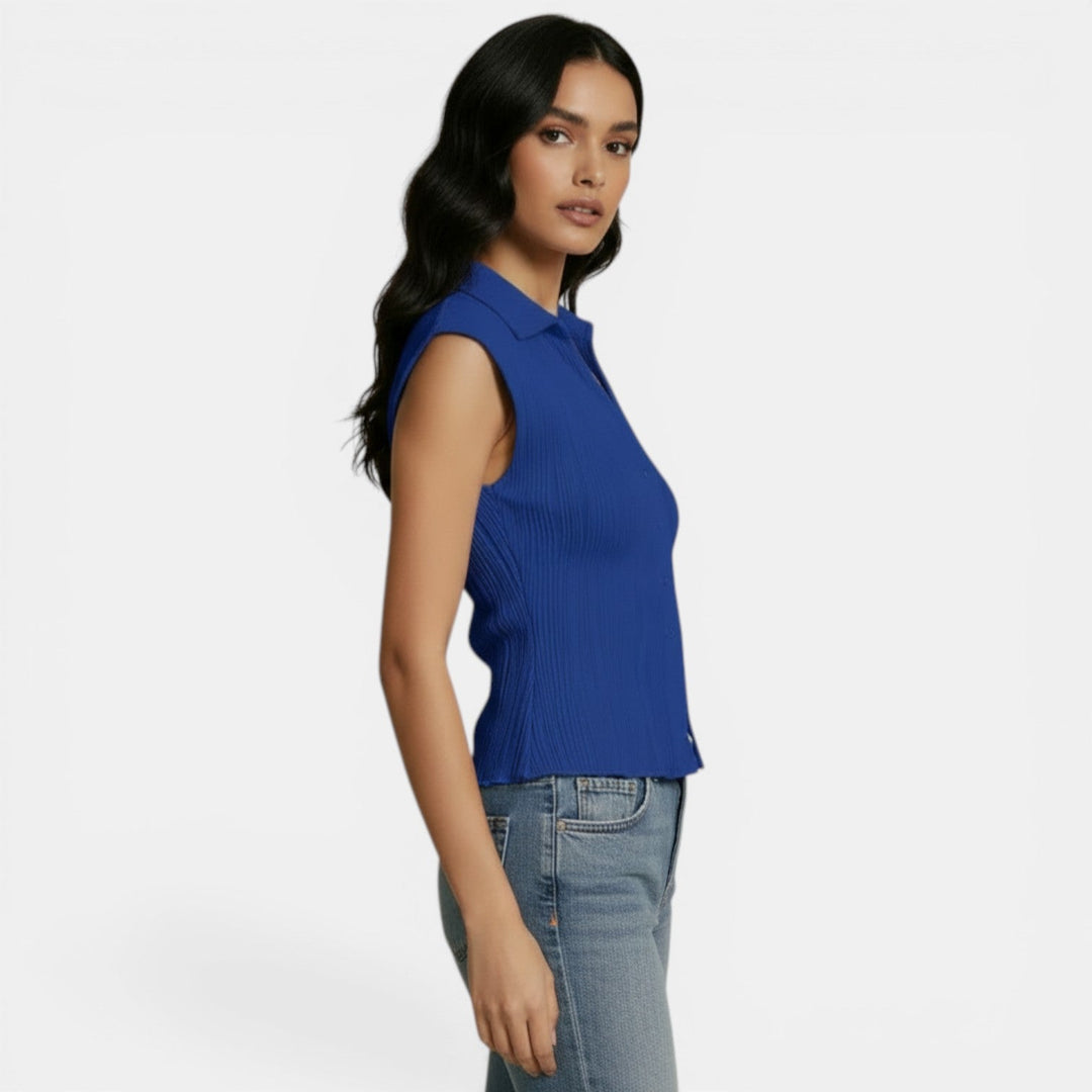 Chaleco Punto Mujer Slim Escote V