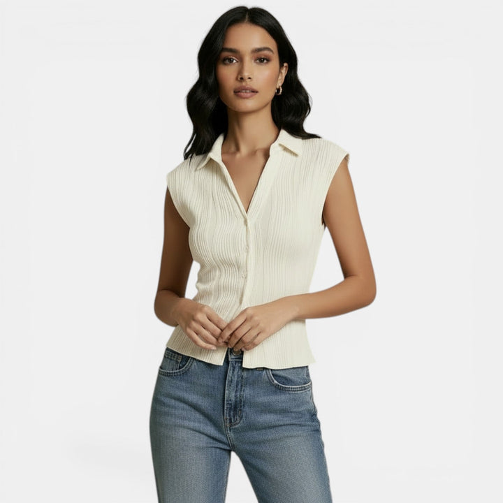 Chaleco Punto Mujer Slim Escote V