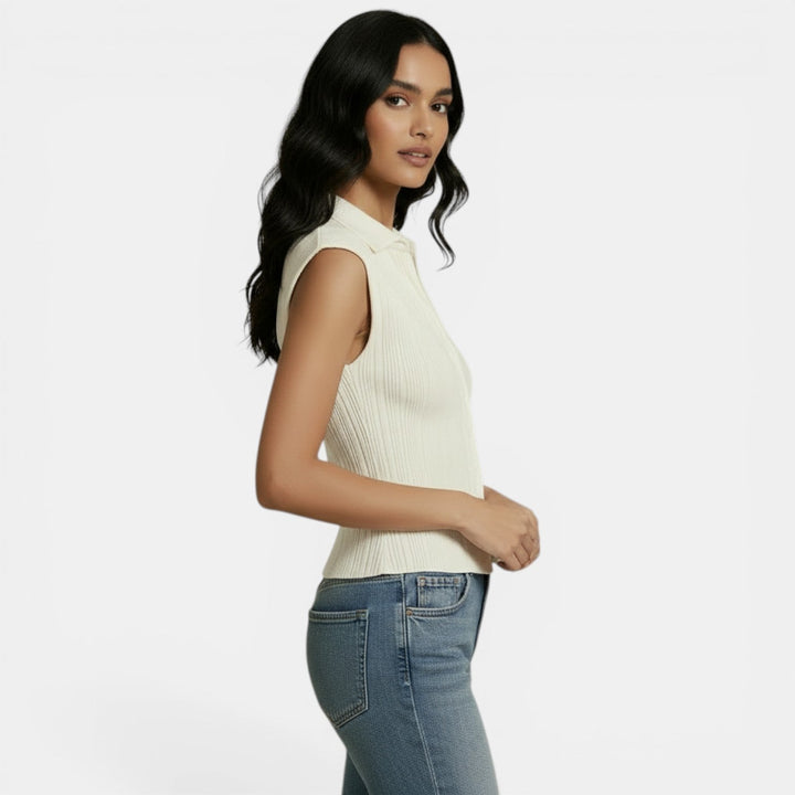 Chaleco Punto Mujer Slim Escote V