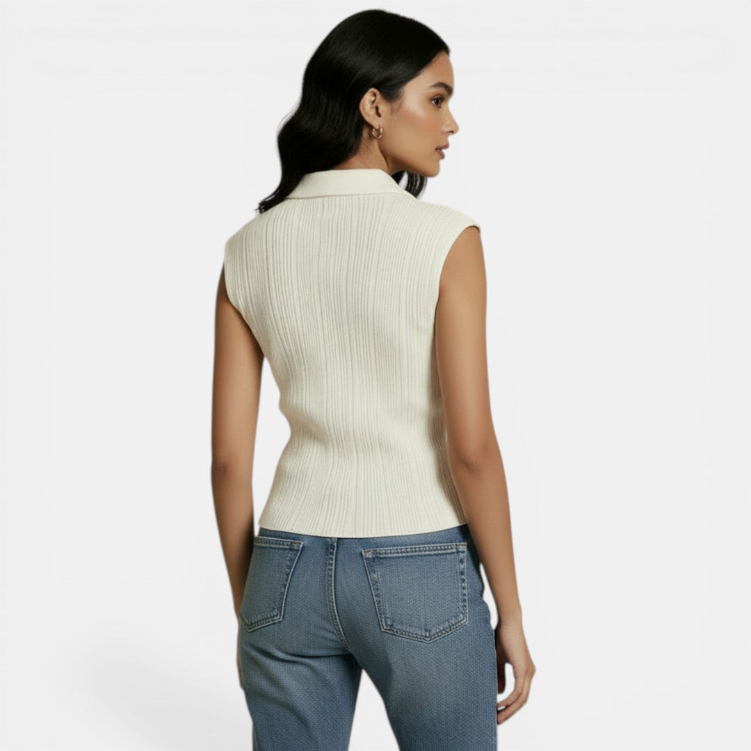 Chaleco Punto Mujer Slim Escote V