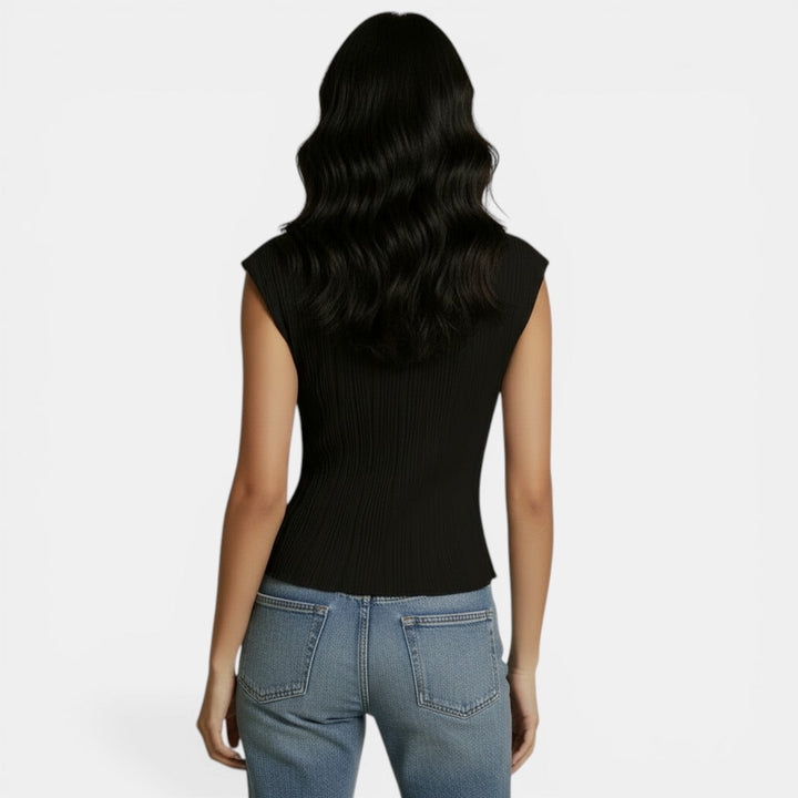 Chaleco Punto Mujer Slim Escote V