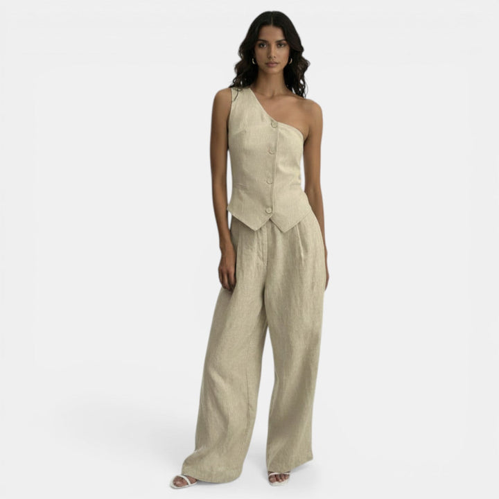 Conjunto Chaleco y Pantalón Lino
