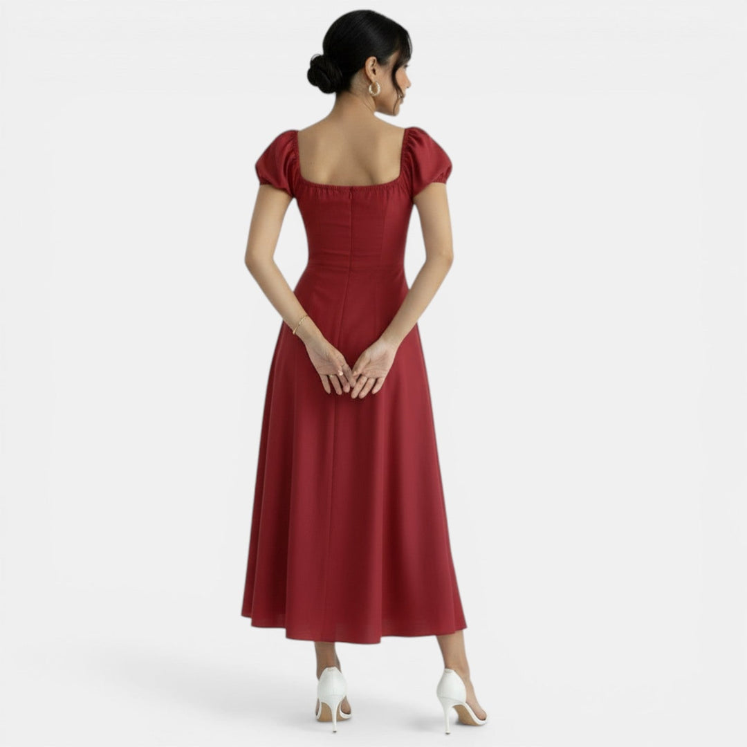 Vestido Verano Mujer Manga Abullonada