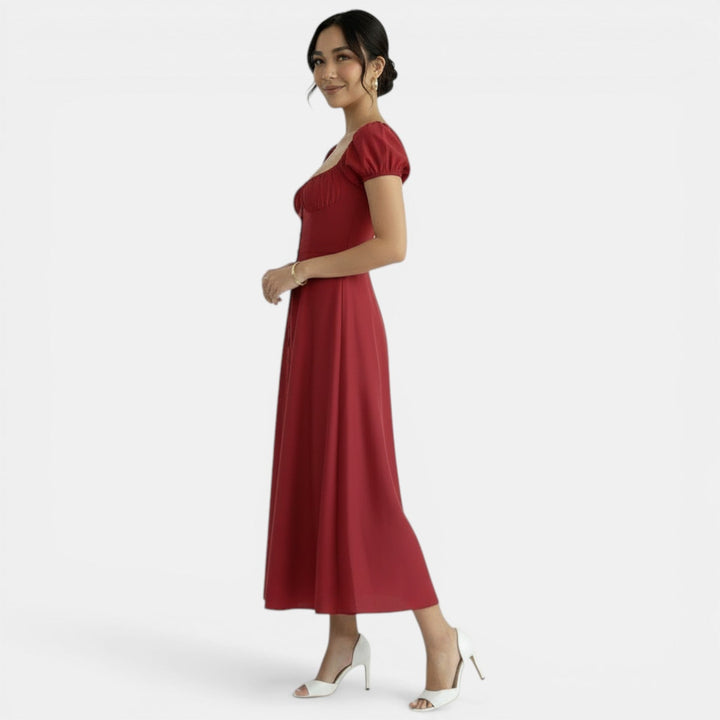 Vestido Verano Mujer Manga Abullonada
