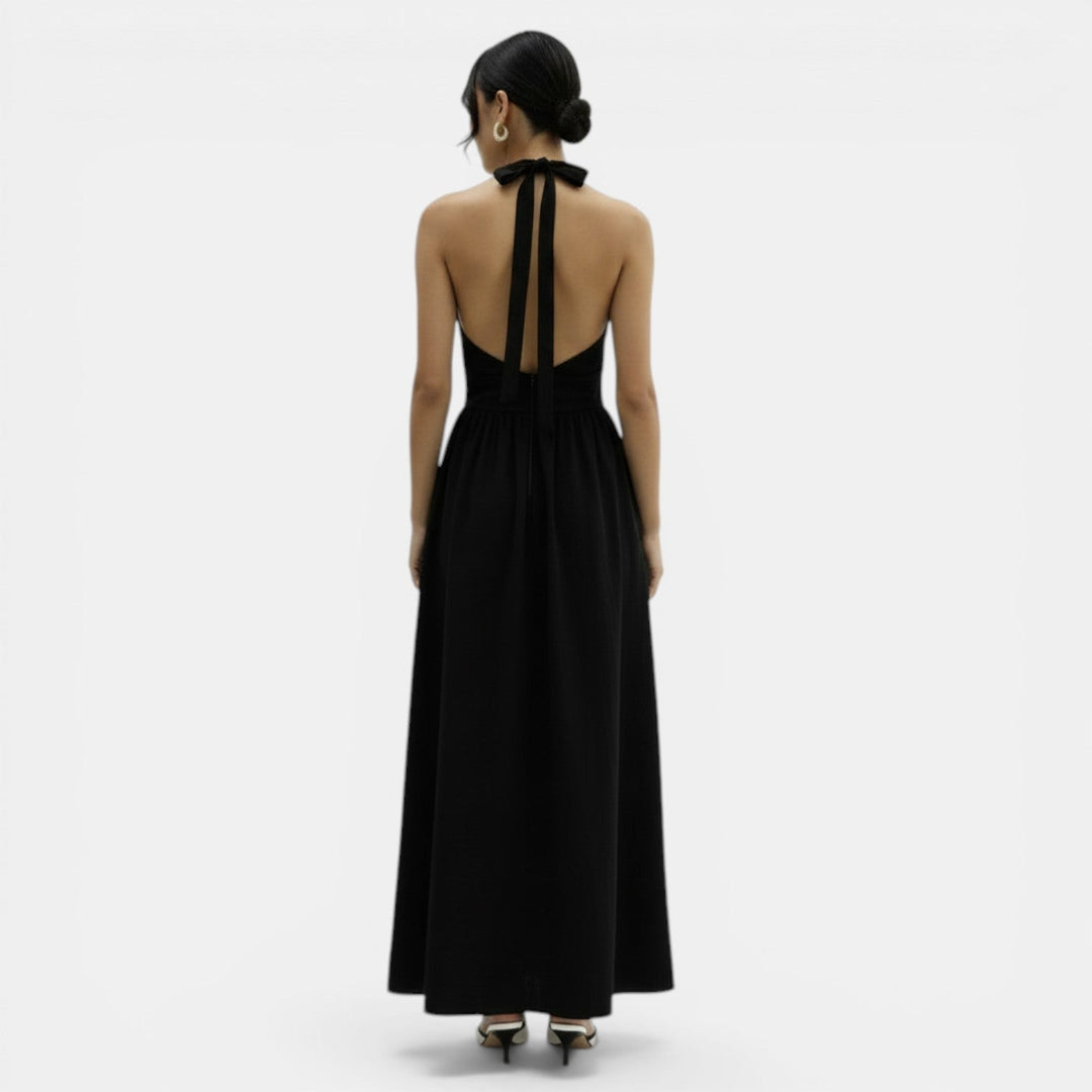 Vestido Largo Halter Encaje Mujer Verano