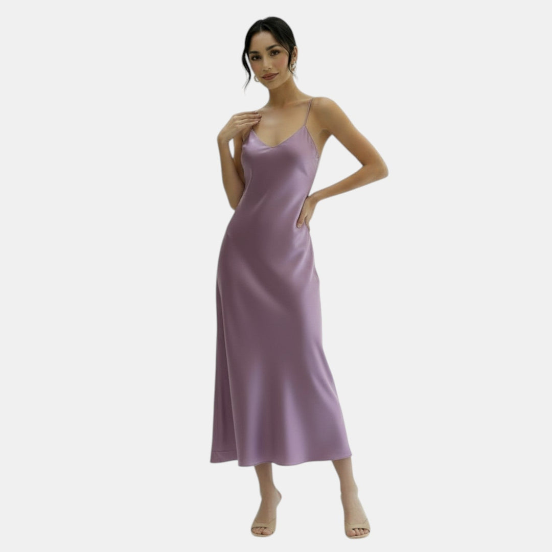 Vestido Satinado Slip Dress Verano
