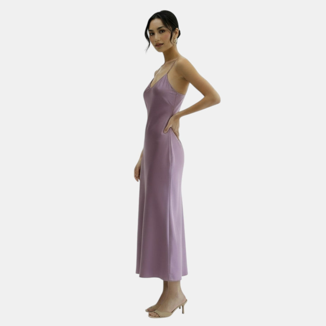 Vestido Satinado Slip Dress Verano