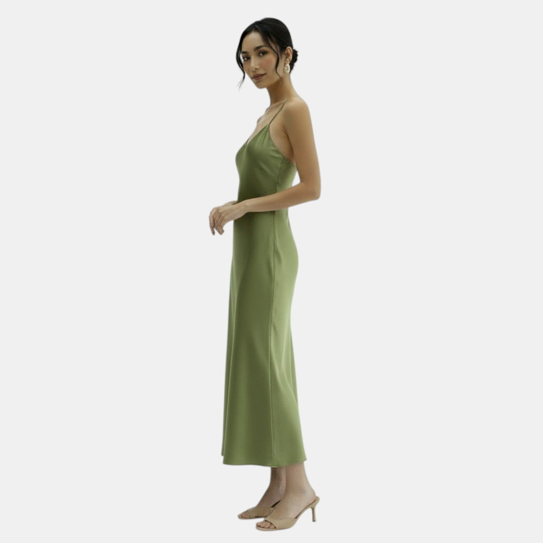 Vestido Satinado Slip Dress Verano
