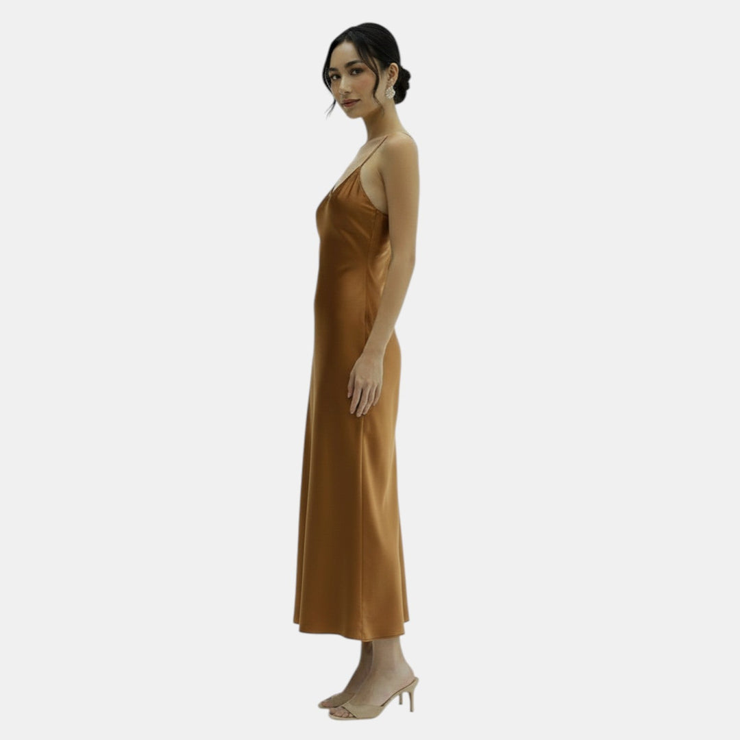 Vestido Satinado Slip Dress Verano