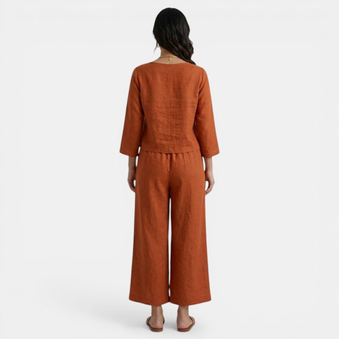 Conjunto Mujer Camisa y Pantalón Holgado
