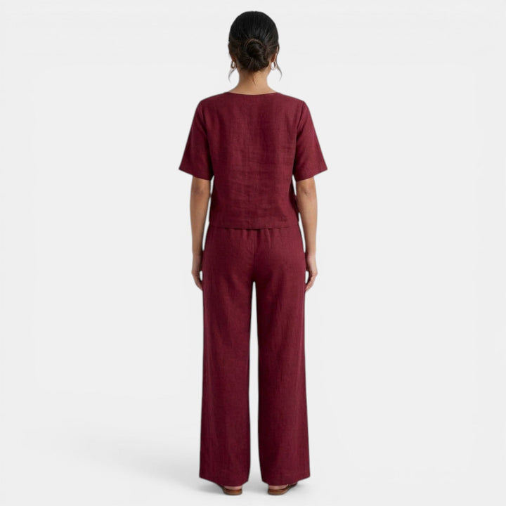 Conjunto Mujer Camisa y Pantalón Holgado