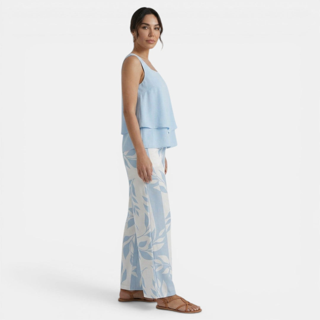 Conjunto Mujer Chaleco sin Mangas y Pantalón Recto