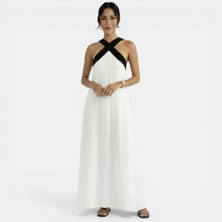 Vestido Halter Mujer Lino