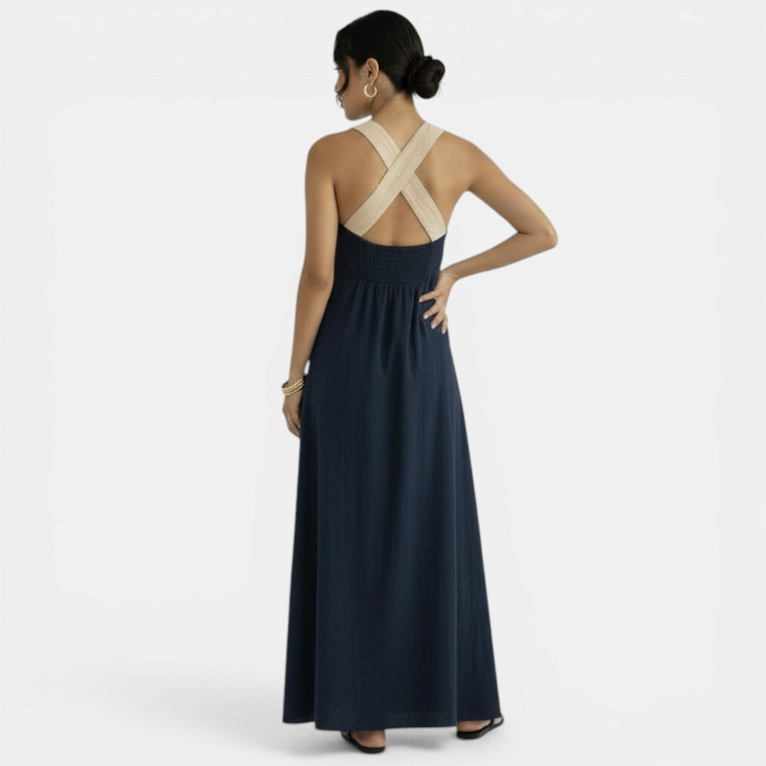 Vestido Halter Mujer Lino