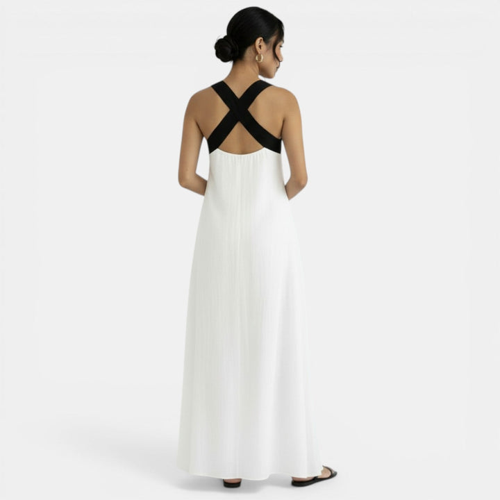 Vestido Halter Mujer Lino