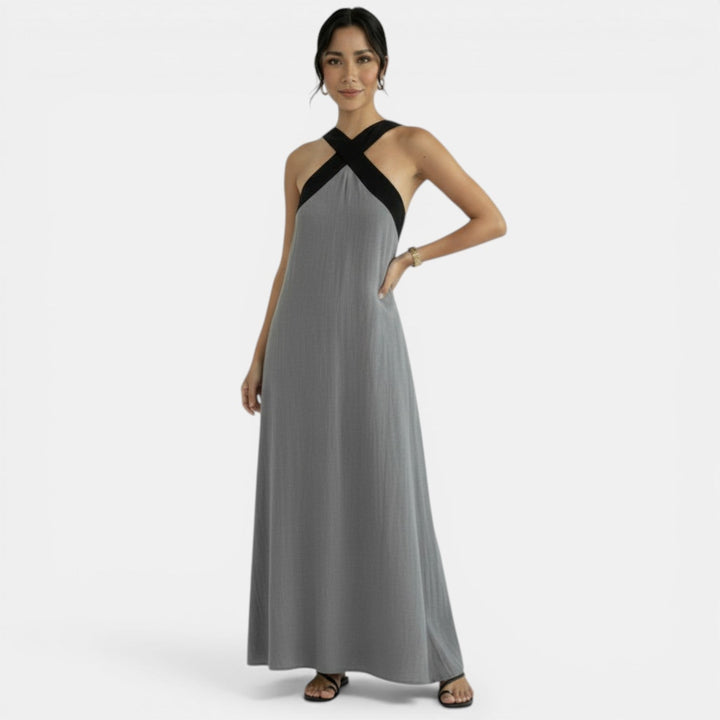 Vestido Halter Mujer Lino
