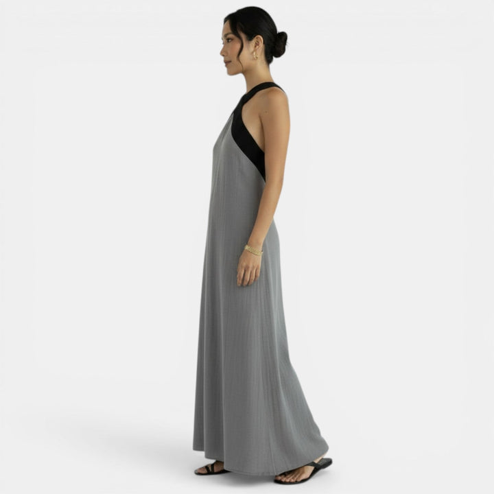 Vestido Halter Mujer Lino
