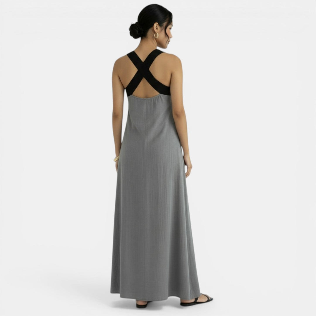 Vestido Halter Mujer Lino