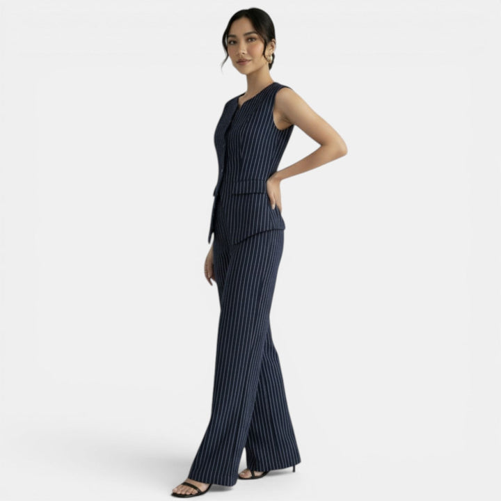 Traje Mujer Elegante Rayas