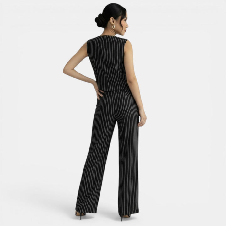 Traje Mujer Elegante Rayas