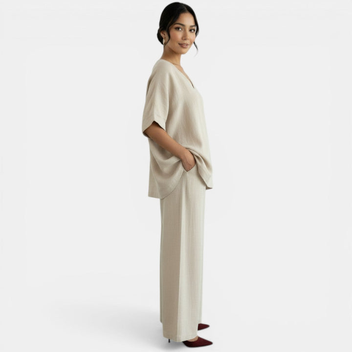 Conjunto Mujer Verano Algodón Lino