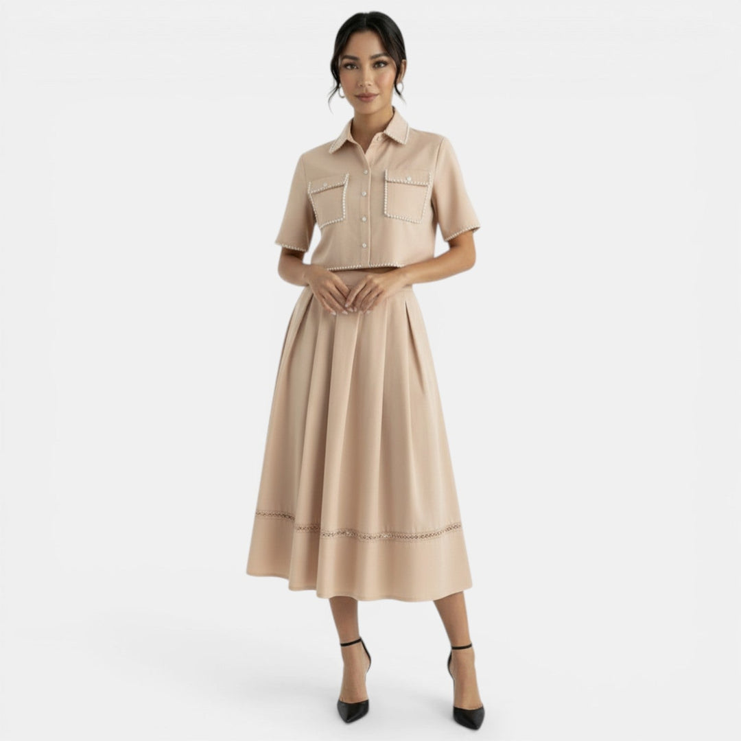 Conjunto Mujer Elegante Bordado