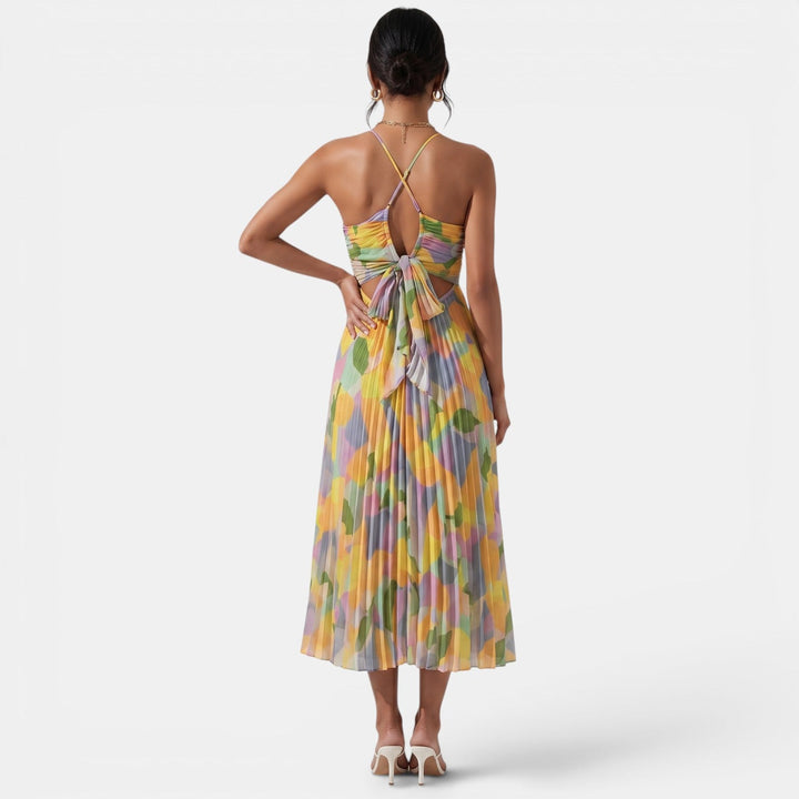 Vestido Midi Amarillo Verano Mujer