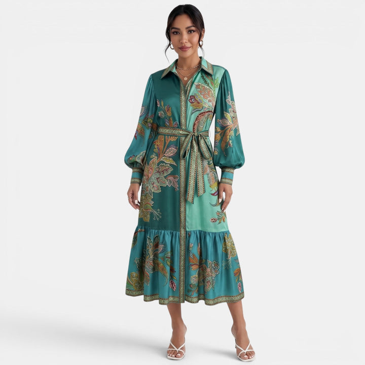 Vestido Midi Verde Elegante