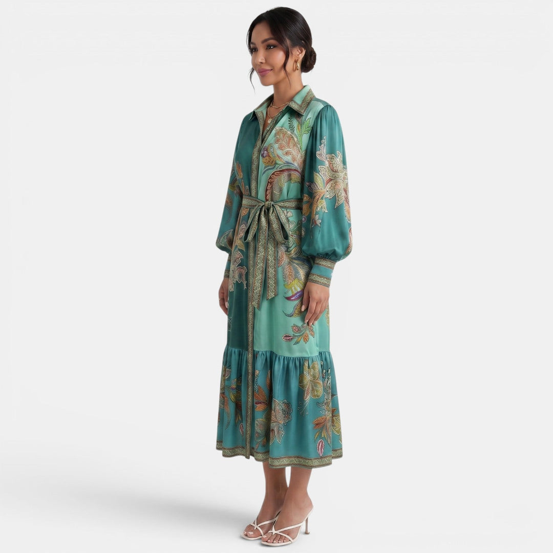 Vestido Midi Verde Elegante