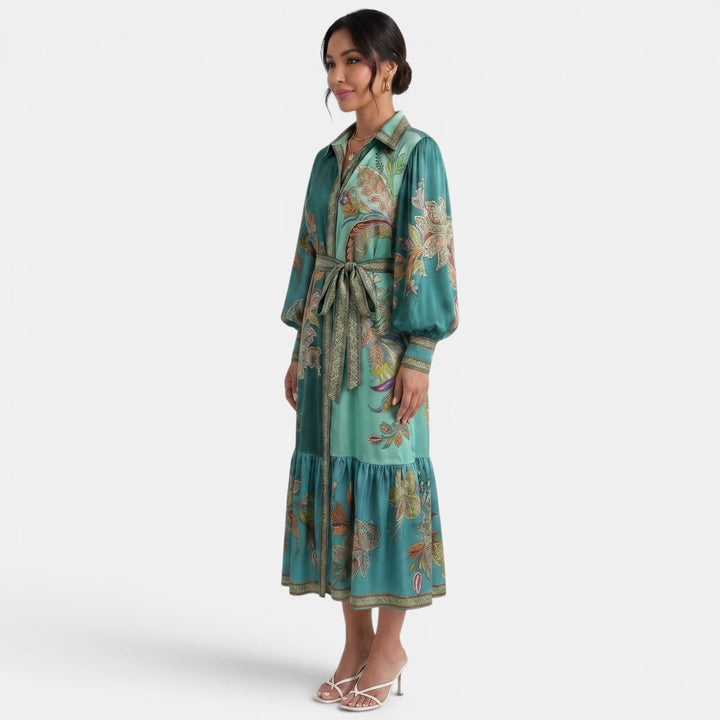 Vestido Midi Verde Elegante