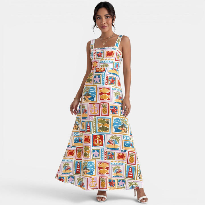 Vestido Maxi Graffiti Mujer