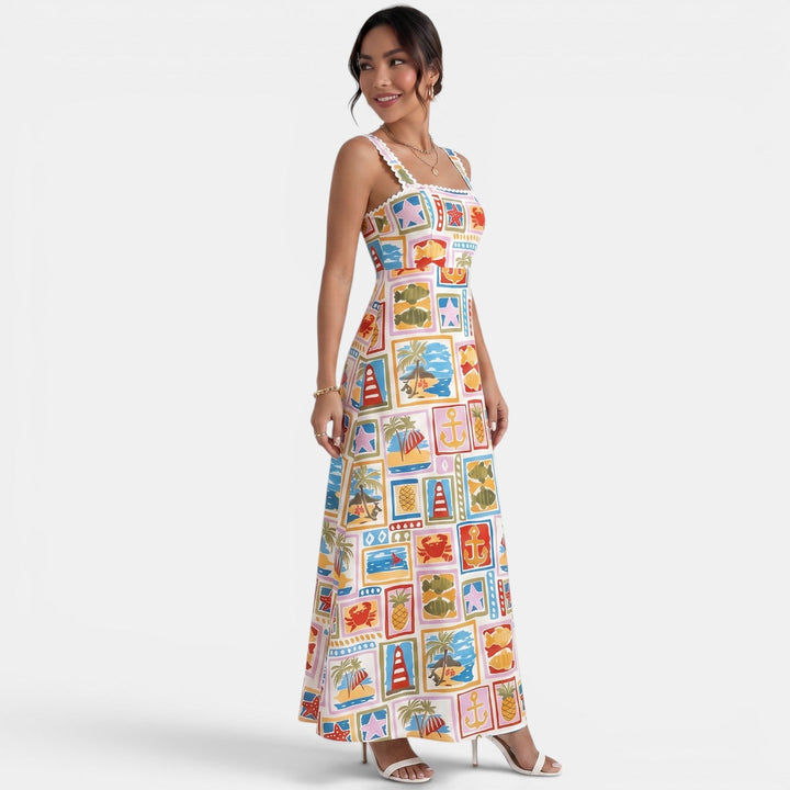 Vestido Maxi Graffiti Mujer