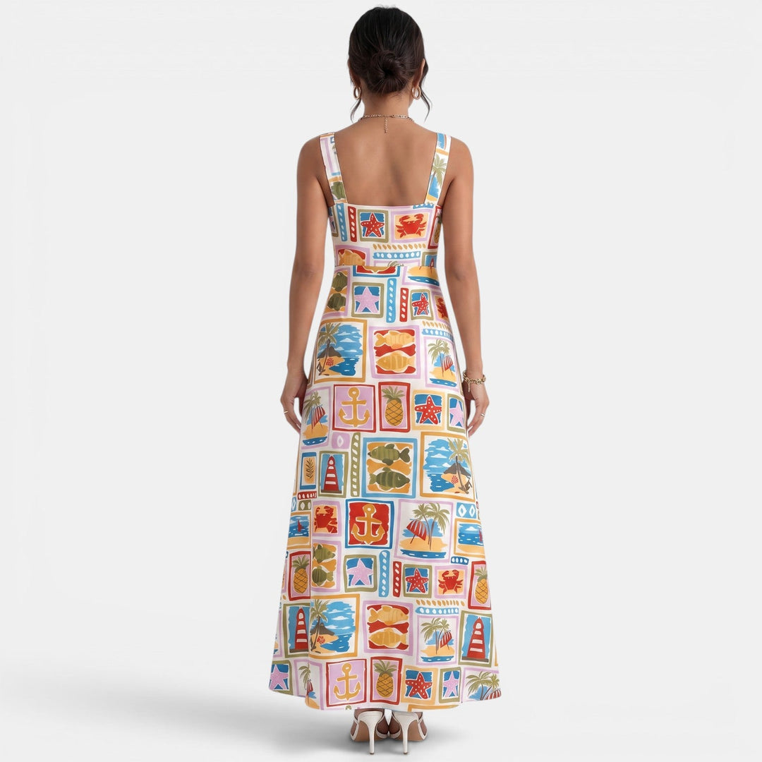 Vestido Maxi Graffiti Mujer