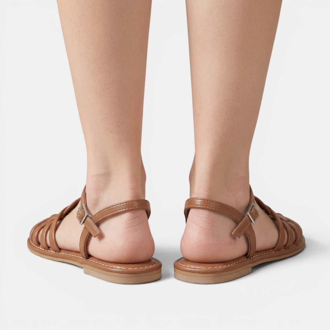 Sandalias Mujer Pescador Piel Trenzadas