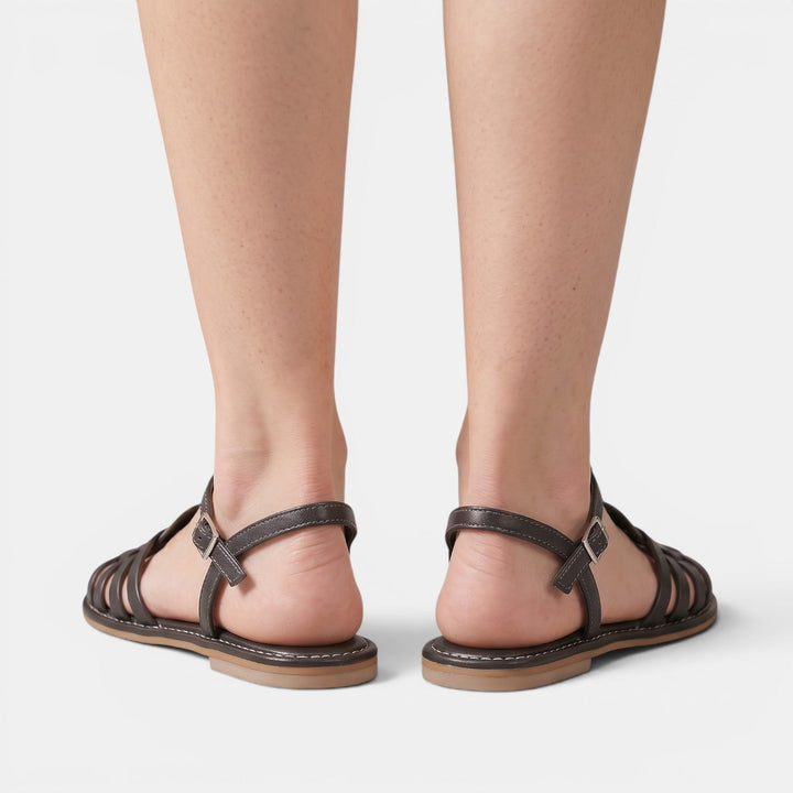 Sandalias Mujer Pescador Piel Trenzadas