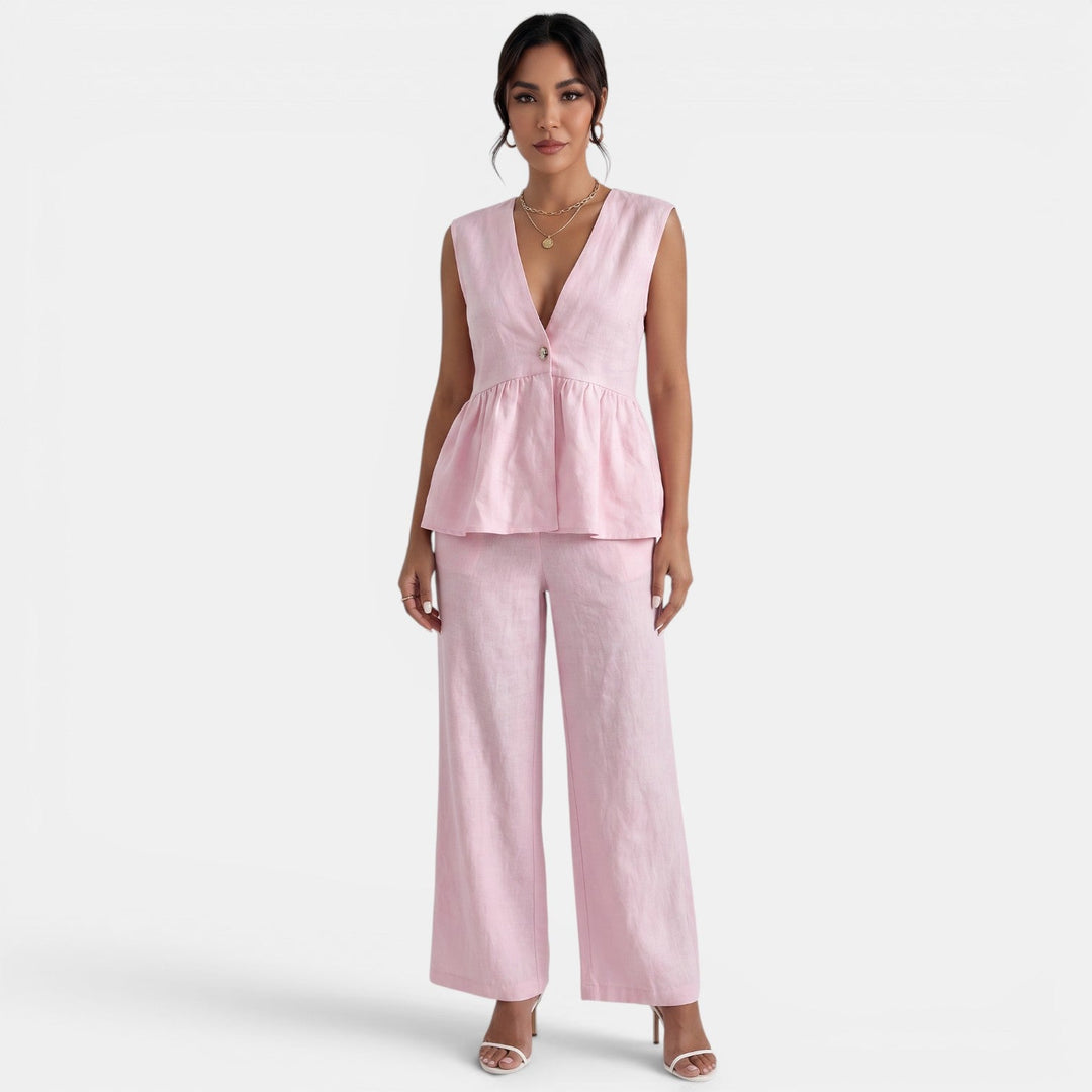 Conjunto Lino Mujer Elegante