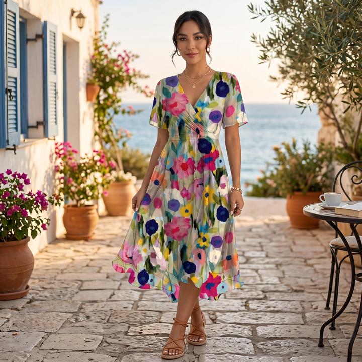Vestido Midi Floral Mujer Verano