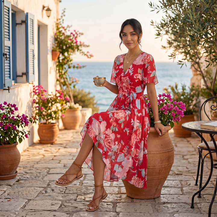 Vestido Midi Floral Mujer Verano