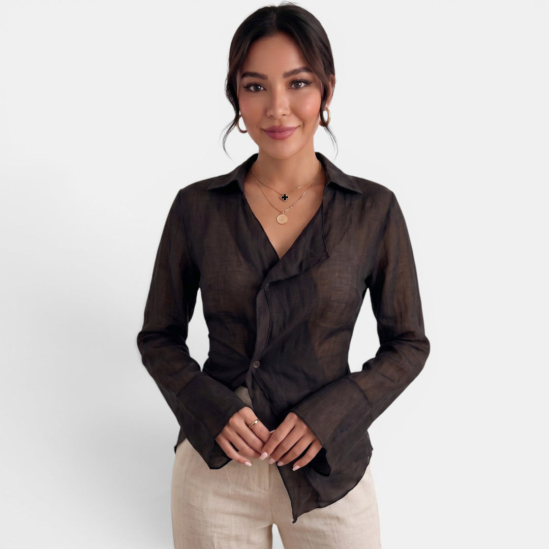 Blusa Lino Mujer Elegante