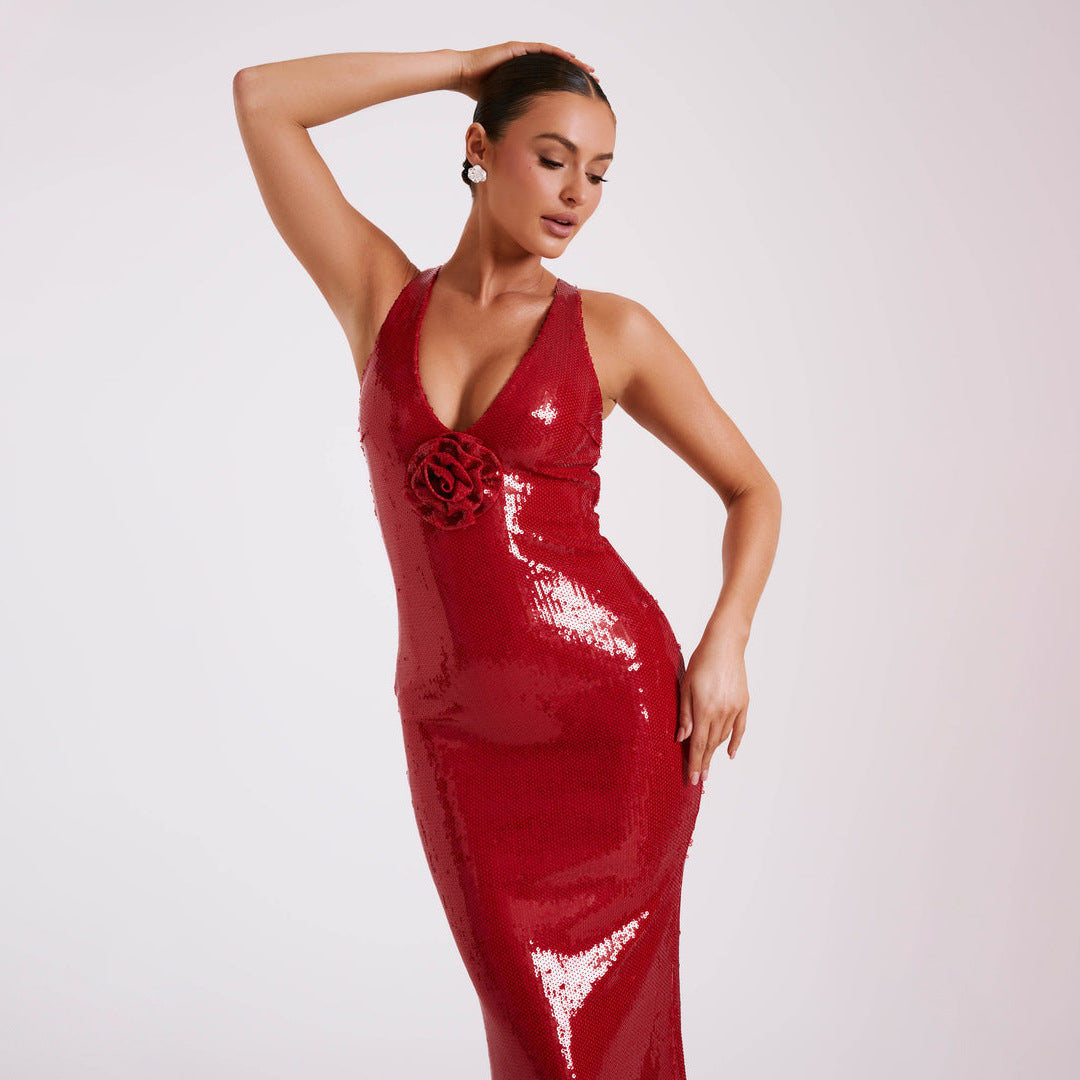 Vestido de lentejuelas para mujer - Maelise