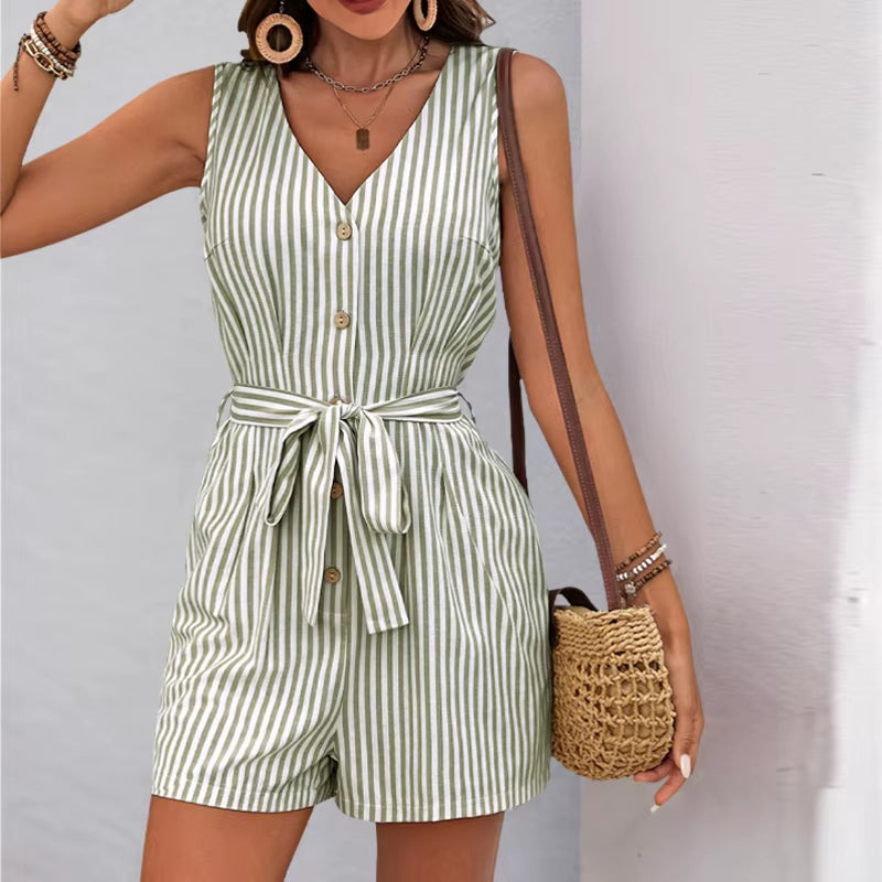 Mono corto de verano con rayas verticales - Kendra