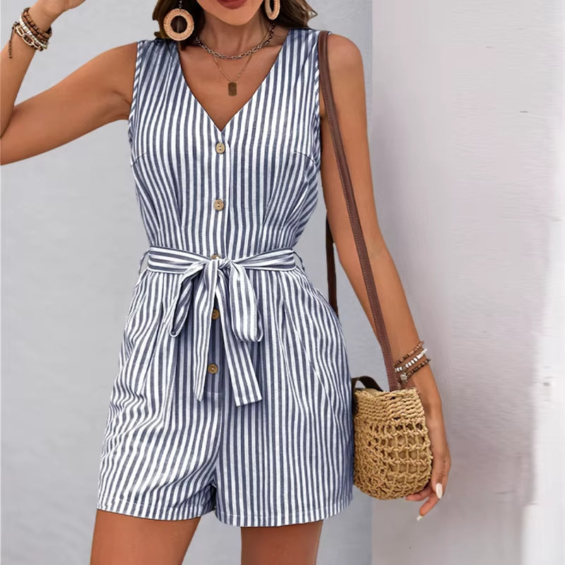 Mono corto de verano con rayas verticales - Kendra
