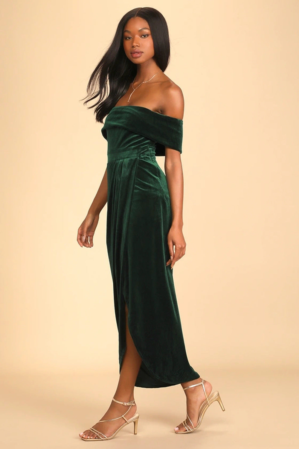 Vestido para mujer tipo terciopelo elegante - Fátima