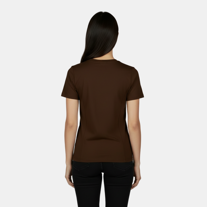 Camiseta Algodón Mujer Básica - Corte Holgado y Manga Corta