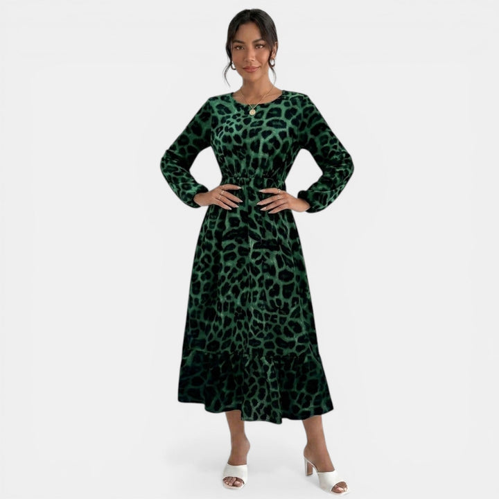 Vestido Midi Leopardo Elegante