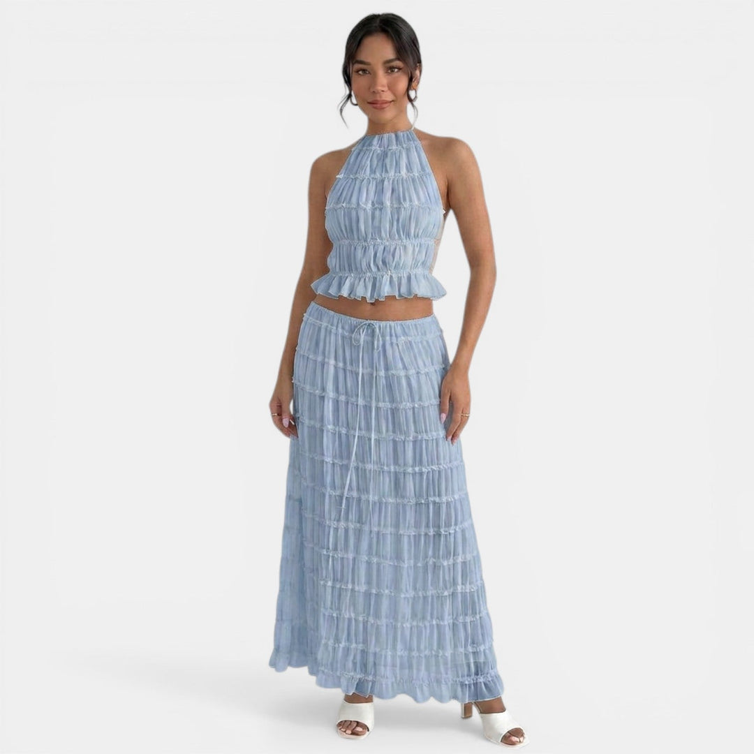 Conjunto Halter Mujer Verano Elegante