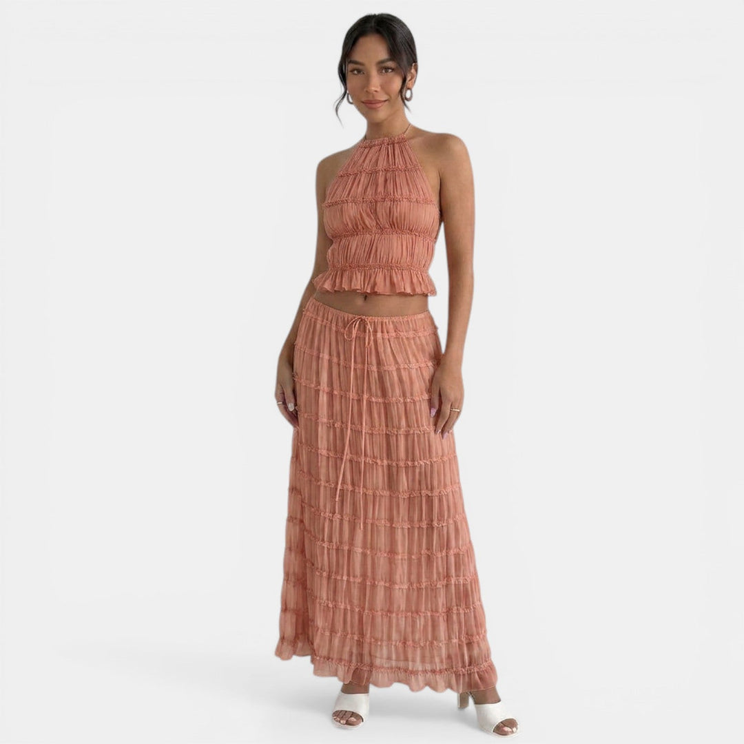 Conjunto Halter Mujer Verano Elegante